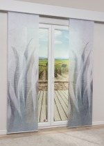 Vorschau Lysel - Flächenvorhang Soavina #1W in blaugrau graubraun