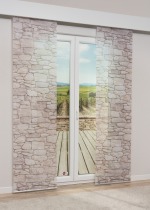 Vorschau Lysel - Flächenvorhang Benato #1W in steingrau beigebraun