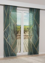 Vorschau Lysel - Flächenvorhang Salamby #1W in rotbraun petrol