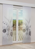 Vorschau Lysel - Flächenvorhang Matsa #1W in petrol steingrau