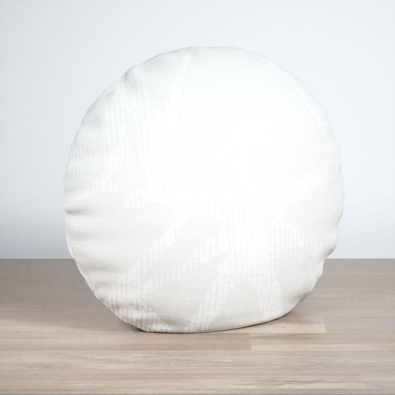 Dekokissen rund in Weiss
