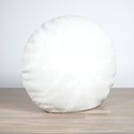 Dekokissen rund in Weiss