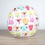 Dekokissen rund in Weiss