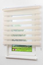 Lysel Outlet - Doppelrollo Solid mit Miniblende Hellbeige