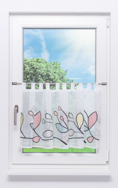 Scheibengardine von Lysel - Blütenfreude