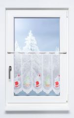 Scheibengardine von Lysel - Weihnachtsmann mit Tannenbaum