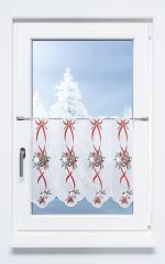 Scheibengardine Plauener Spitze - Lebkuchen