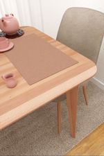 Vorschau Platzdeckchen von Lysel - Matehuala #3J in taubenblau blassrot