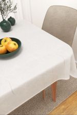 Vorschau Tischdecke eckig von Lysel - Gjestal #3J in beigegrau reinweiss
