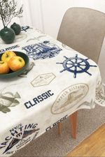 Tischdecke eckig in Blau