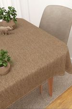 Vorschau Tischdecke eckig von Lysel - Matehuala #3J in azurblau braunbeige