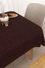 Vorschau Tischdecke eckig von Lysel - Matehuala #3J in azurblau mahagonibraun