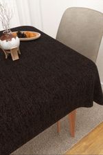 Vorschau Tischdecke eckig von Lysel - Matehuala #3J in azurblau schokobraun