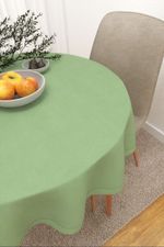 Vorschau Tischdecke rund von Lysel - Zaxo #3J in kaminrot blassgrün