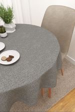 Vorschau Tischdecke rund von Lysel - Bacalar #3J in jeansblau grau