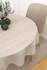 Tischdecke rund in weiss