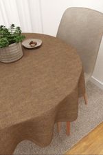 Vorschau Tischdecke rund von Lysel - Benitez  #3J in graubraun braunbeige