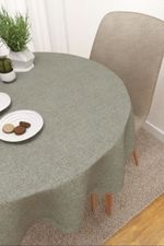 Vorschau Tischdecke rund von Lysel - Benitez  #3J in graubraun grau