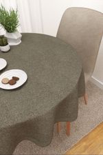 Vorschau Tischdecke rund von Lysel - Benitez  #3J in graubraun graubeige