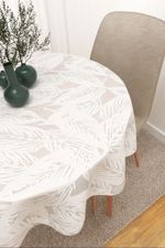 Tischdecke rund in Weiss