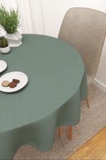 Vorschau Tischdecke rund von Lysel  Elara #3J in beige mintgrün