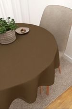 Vorschau Tischdecke rund von Lysel  Elara #3J in beige rehbraun