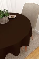 Vorschau Tischdecke rund von Lysel  Elara #3J in beige schokobraun