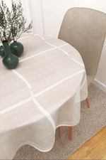 Tischdecke rund in Weiss