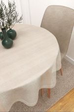 Tischdecke rund in Weiss