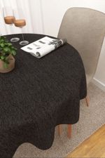 Vorschau Tischdecke rund von Lysel - Matehuala #3J in rehbraun anthrazit