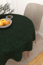 Vorschau Tischdecke rund von Lysel - Matehuala #3J in rehbraun moosgrün