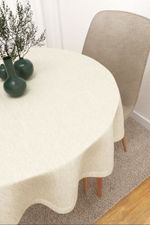 Tischdecke rund in weiss