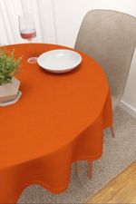 Tischdecke rund in orange
