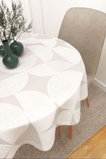 Tischdecke rund in Weiss