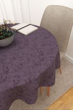 Vorschau Tischdecke rund von Lysel - Ruusu #3J in beige blaulila