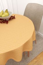 Tischdecke rund in gelb