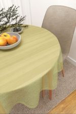 Vorschau Tischdecke rund von Lysel - Sangola #3J in reinweiss maigrün