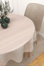 Tischdecke rund in weiss