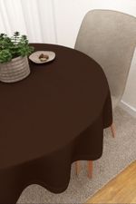 Vorschau Tischdecke rund von Lysel - Daniel #3J in apricot braun