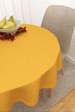 Tischdecke rund in Gelb