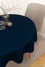 Vorschau Tischdecke rund von Lysel - Daniel #3J in apricot nachtblau