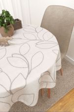 Vorschau Tischdecke rund von Lysel Moniya #3J in Weiss Beige