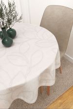 Tischdecke rund in Weiss