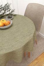 Vorschau Tischdecke rund von Lysel -  Temoris #3J in rosa farngrün