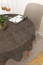 Tischdecke rund in Schwarz