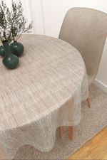 Vorschau Tischdecke rund von Lysel  Yara #3J in schwarz-rot-gold schwarz-weiss