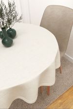 Tischdecke rund in weiss