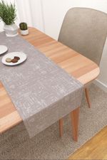 Vorschau Tischläufer von Lysel - Coahuila  #3J in perlweiss mauve