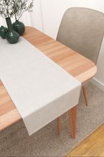 Vorschau Tischläufer von Lysel  Naima #3J in hellgrau rohweiss