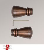 Vorschau Lysel - 1 Paar Endstücke Konus für Opal-Stangen #1W bronze